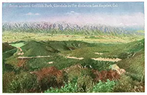Vintage souvenir postcard, Griffith Park, Los Angeles, ca 1921
