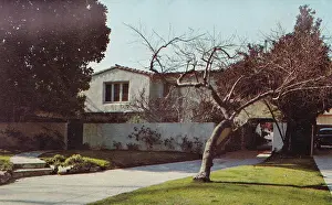 Vintage souvenir postcard, Maureen O'Sullivan's Home, Hollywood Homes of the Stars series, ca 1967