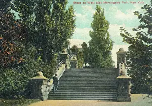 Time Captured: Vintage Art: Vintage souvenir postcard, Morningside Park, New York City, 1907