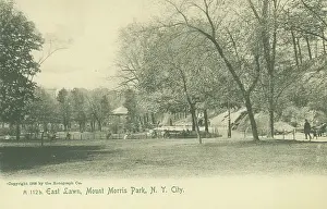 Time Captured: Vintage Art: Vintage souvenir postcard, Mount Morris Park