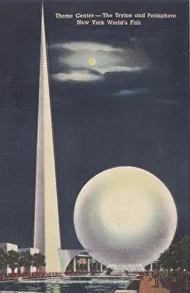 Vintage souvenir postcard, New York City World's Fair, 1939