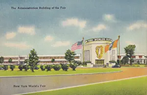 Vintage souvenir postcard, New York City World's Fair, 1939