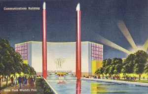 Vintage souvenir postcard, New York City World's Fair, 1939