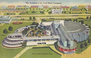 Vintage souvenir postcard, New York City World's Fair, 1939