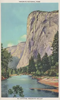 Vintage souvenir postcard, Scenic Gems of Yosemite National Park series, 1937