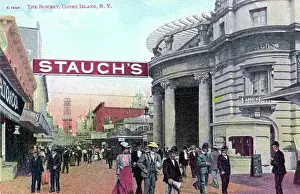 Time Captured: Vintage Art: Vintage souvenir postcard, Stauch's Baths, Coney Island, New York City, 1918