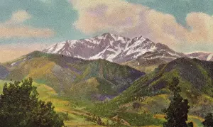 Vintage souvenir postcard, Yellowstone Souvenir Views series, 1940