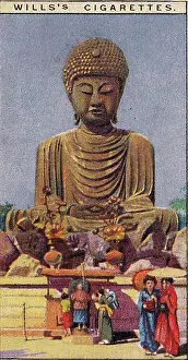 Vintage tobacco card, Easter Island, Wonders of the Past series, H O Wills Cigarettes, 1926