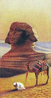 Vintage tobacco card, Great Pyramid of Giza, Egypt, Wonders of the Past series, H O Wills Cigarettes, 1926