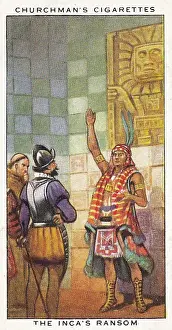 Vintage tobacco card, Inca's Ranson, Mexico, Treasure Trove series, Churchman's Cigarettes, 1937