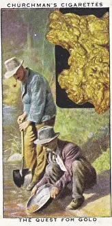 Prints of Vintage tobacco card, Quest for Gold, Treasure Trove series,  Churchmans Cigarettes, 1937