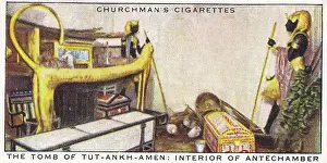 Vintage tobacco card, Tomb of King Tutankhamen, Treasure Trove series, Churchman's Cigarettes, 1937