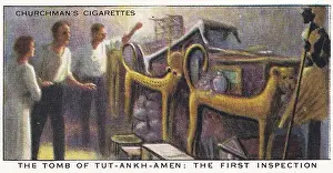 Vintage tobacco card, Tomb of King Tutankhamen, Treasure Trove series, Churchman's Cigarettes, 1937