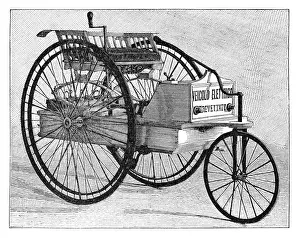 Vintage Tricycle electric car 1894