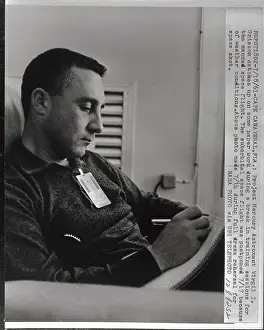 Virgil I. Grissom Writing During Study