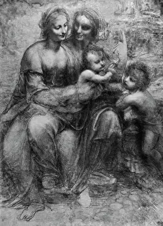 Florentine School Prints: The Virgin and Child with Saint Anne and Saint John the Baptist by Leonardo da Vinci