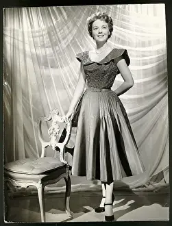 Modeling Prints: Virginia Gibson Modeling Taffeta Dress