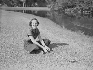 Socialite Prints: Virginia Hall Holding Golf Club