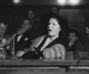 Candid Prints: Virginia Hill Testifying Before a Senate Committee