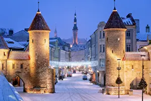 Christmas Prints: Viru Väravad, Viru Gate, Tallinn, Estonia