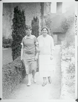 Viscountess Rhondda Strolling with Friend