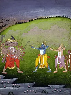 Princes Prints: Vishnu in the form of Rama, the seventh avatar of the god