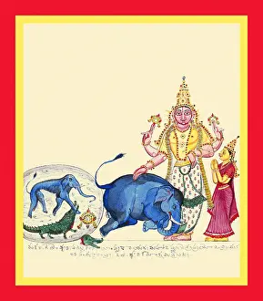 Consort Prints: Vishnu Gajendramoksha