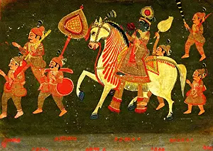 Procession Prints: Vishnu as his tenth and final avatar