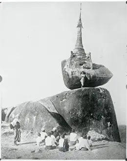 Visitors Worshipping at Shrine