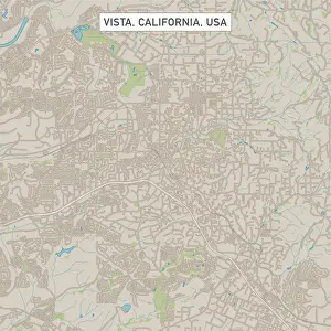 Vista Prints: Vista California US City Street Map