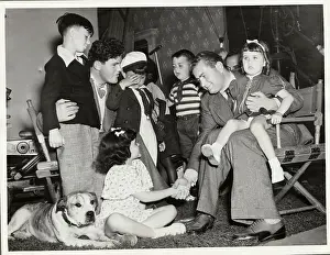 Vittori Mussolini Sitting with The Little Rascals