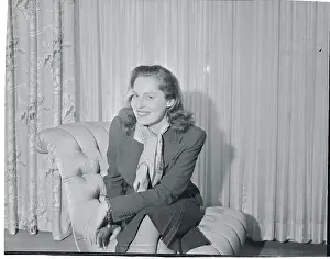 Viveca Lindfors Seated on Chair