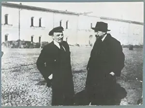 Vladimir Ilich Lenin Prints: Vladimir Lenin Strolling in Yard