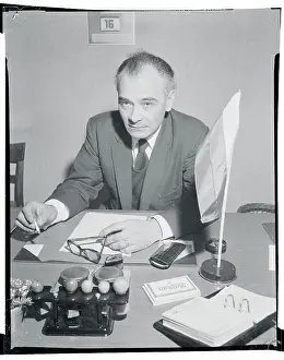 Vladimir Polemsky Sitting at Desk