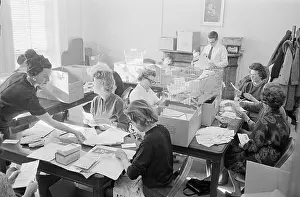 Volunteer Teams Opening Mrs. Kennedy's Mail