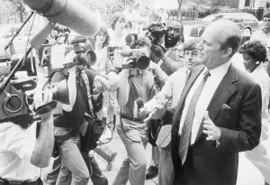Nobles Prints: Von Bulow Leaves Courthouse