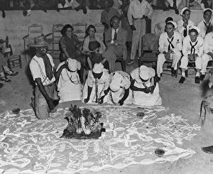Ceremony Prints: Voodoo Ceremony In Haiti