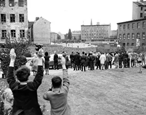 VOPOS Break Up Crowds On Berlin Border
