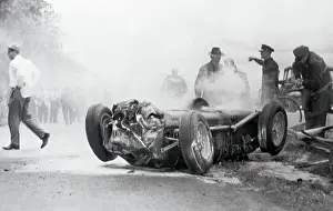 Indianapolis Prints: Bill Vukovich in Burning Car
