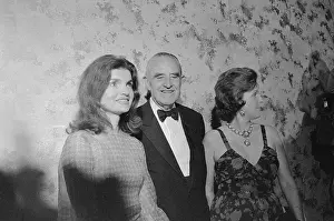 Candid Prints: W. Averell Harriman and Pamela Harriman with Jacqueline Onassis