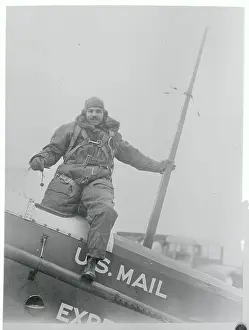 W. L. Smith Standing on Plane
