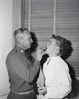 Examination Prints: Wac Getting Teeth Checked By Deentist