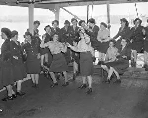 Member Prints: Two Wac Members Dance On Boat