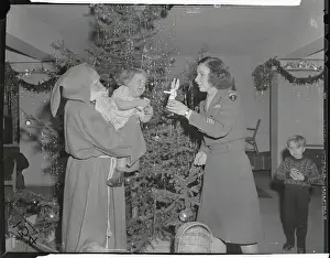 Frankfurt Prints: WACs Playing Santa for Displaced Child