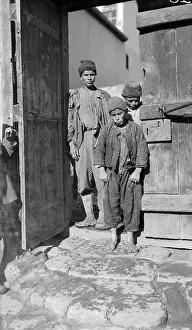 Armenian Prints: Waifs Waiting at Orphanage Door