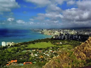 Images Dated 24th August 2015: Waikiki from Diamond Head