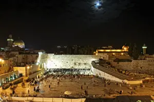 Jerusalem Prints: Wailing Wall in the Old City of Jerusalem, Israel, Middle East