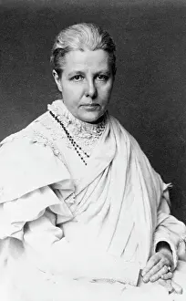Theologian Prints: Waist Up Photo Of Annie Besant