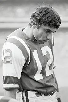 Quarterback Prints: Waist-Up Joe Namath Looks Glum