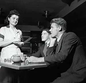 Waitress Prints: Waitress Taking Customers Order